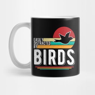 Easily Distracted by Birds Vintage Mug